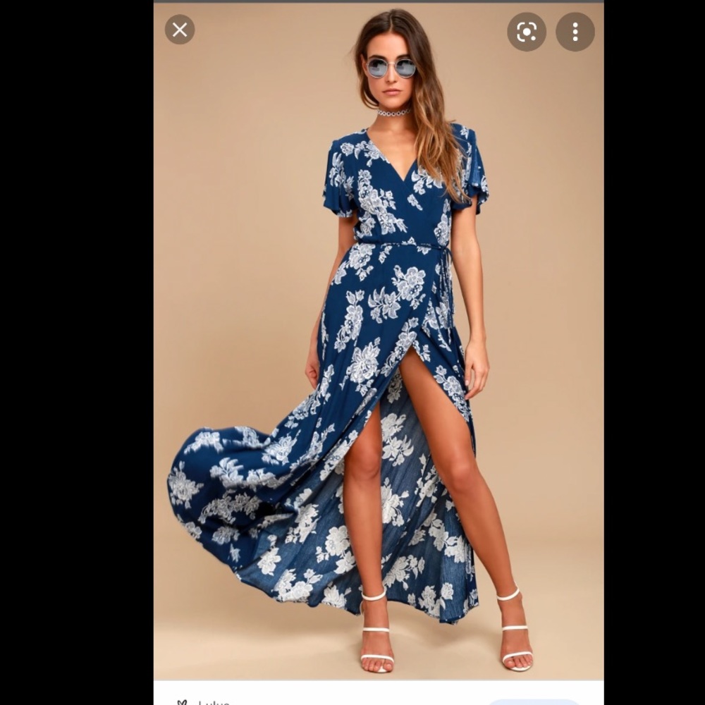 Lulus heart of marigold wrap maxi dress